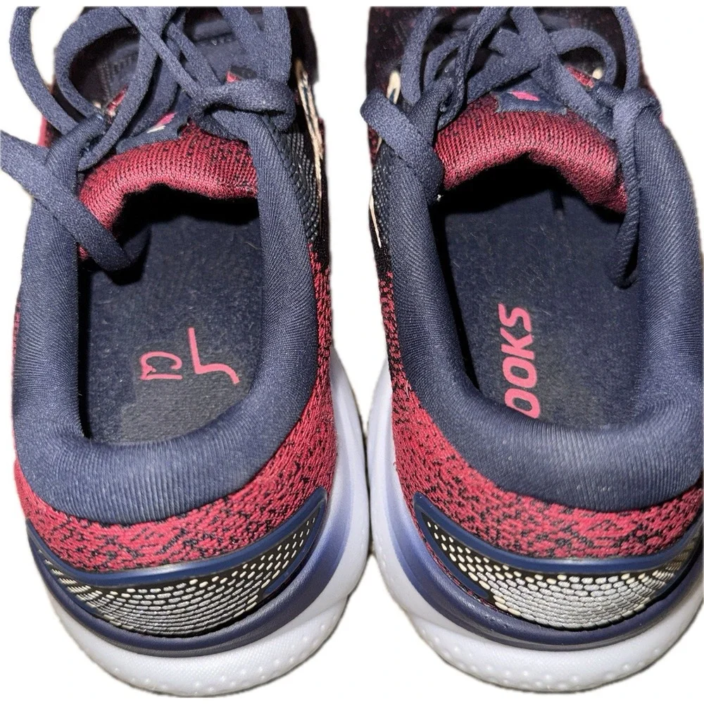 Brooks Ghost 16 Womens US 6 B MED Blue Pink Athletic Running Shoes Gym Sneakers